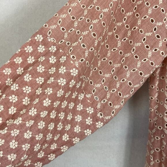 Zara Dress Women's Small Midi Embroidered Balloon Sleeve Malina Button Up - Picture 4 of 11